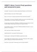 XNB271 Motor Control Final questions well answered to pass