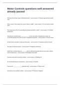 Motor Controls questions well answered already passed