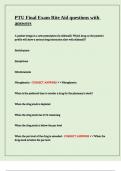 PTU Final Exam Rite Aid questions with answers