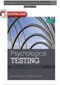 TEST BANK For Psychological Testing&colon; Principles&comma; Applications&comma; and Issues&comma; 9th Edition By M&period; Kaplan&period; &lpar;Complete Download&rpar;&period; All Chapters 1-21 Latest Newest Edition Instant PDF DOWNLOAD