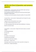 HRTM 110 &lpar;Test 2&rpar; Question and answers rated A&plus;