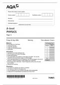 2024 GCSE AQA A-level PHYSICS Education Paper 1