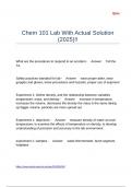 Chem 101 Lab With Actual Solution &lpar;2025&rpar;&excl;&excl;
