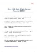 Chem 101- Quiz 3 With Correct Answers &lpar;2025&rpar;&excl;&excl;