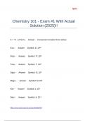 Chemistry 101 - Exam -1 With Actual Solution &lpar;2025&rpar;&excl;&excl;