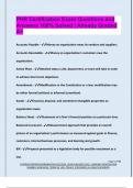 PHR Certification Exam Questions and  Answers 100&percnt; Solved &vert; Already Graded  A&plus;