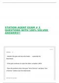 STATION AGENT EXAM &num; 3 QUESTIONS WITH 100&percnt; SOLVED ANSWERS&excl;&excl; 