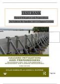 Test Bank for Hazard Mitigation and Preparedness 3rd Edition by Dylan Sandler and Anna K&period; Schwab Chapters 1-13 Covere