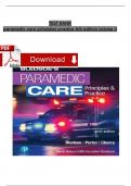 TEST BANK Paramedic Care&colon; Principles Practice&comma; 6th edition Volume 4&colon; Trauma Emergencies&lpar;Bledsoe&rpar; All 1-11 Chapters Covered &comma;Latest Edition
