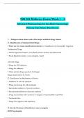 NR 568 Midterm Exam Week 1 - 4  Advanced Pharmacology for the Adult-Gerontology Primary Care Nurse Practitioner &lpar;Latest 2025 &sol; 2026&rpar; Questions with Verified Answers 