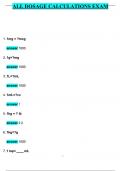 Dosage Calculation Practice Exam 1 Already Passed 2025