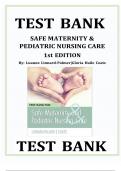 SAFE MATERNITY & PEDIATRIC NURSING CARE 1ST EDITION TEST BANK BY LUANNE LINNARD-PALMER AND GLORIA HAILE COATS