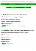 NCCHC CCHP ACTUAL EXAM ALL QUESTIONS &vert; Actual Exam &lpar;Latest 2025 &sol; 2026 Update&rpar; Questions and Verified Answers &vert; 100&percnt; Correct &vert; Grade A&plus;
