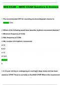 SDS EXAM-NBRC 2025 LATEST ACTUAL EXAM QUESTIONS AND ALL CORRECT ANSWERS 100&percnt; SOLVED AND GUARANTEED TO PASS CONCEPTS&period;&period;&period;GRADED A&plus;