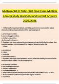 Midterm WCU Patho 370 Final Exam Multiple  Choices Study Questions and Correct Answers  2025&sol;2026