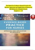 Test Bank For Evidence-Based Practice for  Nurses&colon; Appraisal and Application of Research  5th Edition by Schmidt&comma; Brown