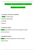 Straighterline Introduction to Statistics Exam &lpar;Latest 2025 &sol; 2026 Update&rpar; Questions and Verified Answers &vert; 100&percnt; Correct &vert; Grade A&plus;