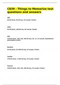 C839 - Things to Memorize test questions and answers&period;