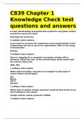 C839 Chapter 1 Knowledge Check test questions and answers
