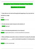 Straighterline Criminal Justice Final Exam &lpar;Latest 2025 &sol; 2026 Update&rpar; Questions and Verified Answers &vert; 100&percnt; Correct &vert; Grade A&plus;&period;