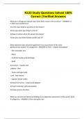 N125 Study Questions Solved 100&percnt; Correct &vert;Verified Answers