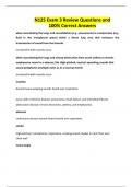 N125 Exam 3 Review Questions and 100&percnt; Correct Answers