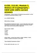 E-CES&comma; 212-81&comma; Module 1&comma; History of Cryptography - C839 with 100- correct answers