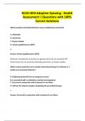 N125 HESI Adaptive Quizzing - Health Assessment I &vert;Questions with 100&percnt; Correct Solutions