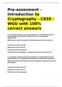 WGU C831 INTRODUCTION TO CRYPTOGRAPHY EXAMS PACKAGE DEAL