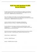N125 Test with Questions & 100&percnt; Correct Solutions