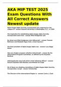 AKA MIP TEST 2025 Exam Questions With All Correct Answers Newest update&period;