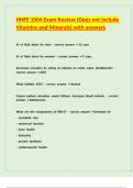 HNFE 1004 Exam Review &lpar;Does not include Vitamins and Minerals&rpar; with answers