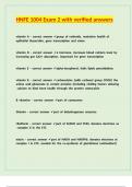 HNFE 1004 Exam 2 with verified answers