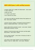 HNFE 1004 Exam 1 with verified answers