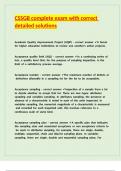 CSSGB complete exam with correct detailed solutions