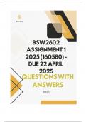 BSW2602 Assignment 1 2025 &lpar;160580&rpar; - DUE 22 April 2025
