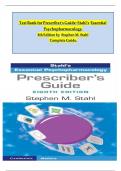 Test Bank For Prescriber's Guide&colon; Stahl's Essential Psychopharmacology 8th Edition By Stephen M&period; Stahl All Chapters  Covered Verified Newest Version Complete Guide&period;