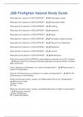 J&B Firefighter Hazmat Study Guide Questions With 100&percnt; Verified Solutions&excl;&excl;