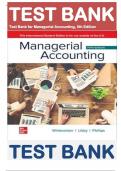Test Bank for Managerial Accounting  5th Edition by Fred Phillips 9781265117894&vert;&vert; Complete Guide A&plus;