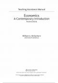 Teaching Assistance Manual For Economics A Contemporary Introduction 10th Edition William A&period; McEachern