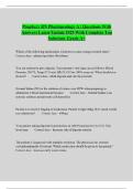 Prophecy RN Pharmacology A &vert; Questions With Answers Latest Update 2025 With Complete Top Solutions Grade A&plus;