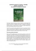 Solution Manual For Business in Context&comma; 8th Edition by David NeedleJane Burns Chapter 1-14