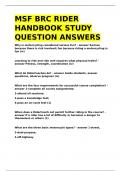 MSF BRC RIDER HANDBOOK STUDY QUESTION ANSWERS