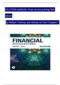 Financial Accounting&comma; 13th Edition Solution Manual by C William Thomas and Wendy M&period; Tietz&comma; Verified Chapters 1 - 12&comma; Complete Newest Version