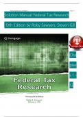 Research Case Solutions - Sawyers & Gill&comma; Federal Tax Research 13th Edition&comma; Verified Chapters 1 - 13&comma; Complete Newest Version