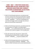 CEBS - GBA 1 - PRACTICE EXAM 2025&vert;  BRAND NEW ACTUAL EXAM WITH 100&percnt;  VERIFIED QUESTIONS AND CORRECT  SOLUTIONS&vert; GUARANTEED VALUE PACK&vert;  ACE YOUR GRADES&period;