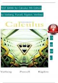 TEST BANK for Calculus 9th Edition by Varberg&comma; Purcell and Rigdon&comma; all Chapters covered ISBN&colon; 9780131429246