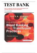 TEST BANK FOR BASIC & APPLIED CONCEPTS OF BLOOD BANKING AND TRANSFUSION PRACTICES 4TH EDITION PAULA R&period; HOWARD