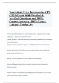 Nonviolent Crisis Intervention CPI &lpar;2025&rpar; Exam With Detailed & Verified Questions and 100&percnt; Correct Answers &vert; 100&percnt; Latest Update &vert; Graded A&plus;