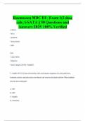 Rasmussen MDC III- Exam 1&lpar;2 dose calc&comma; 6 SATA &rpar;&vert; 50 Questions and Answers 2025 100&percnt; Verified